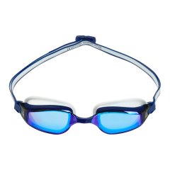 Aquasphere Fastlane - Blue Titanium Mirrored Lens - Blue/White Swim Goggles
