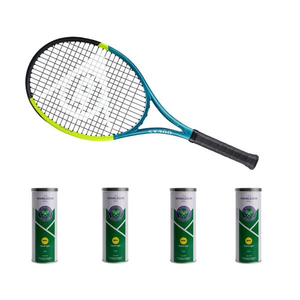 Dunlop Premium SX300 G2 Racket &amp; 4 Wimbledon Sea Level Tins