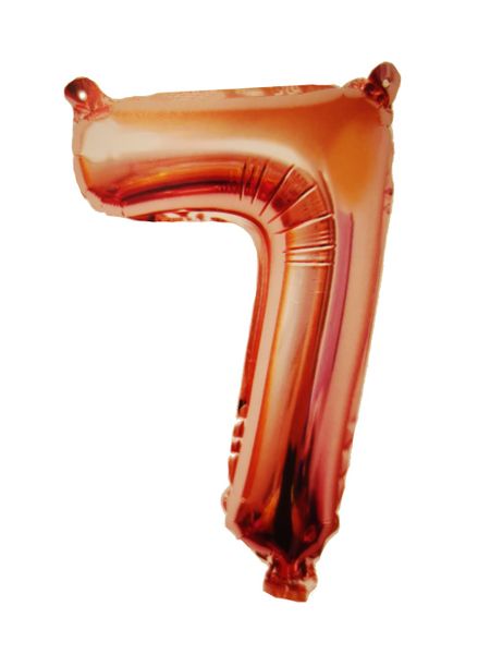 Foil Balloon Number 7 - Rose Gold - 106 cm - Umlozi