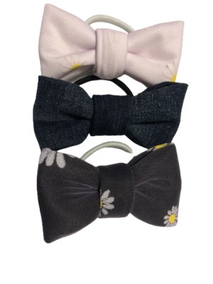 Stylish Bow Elastic Hair Ties 3 pack