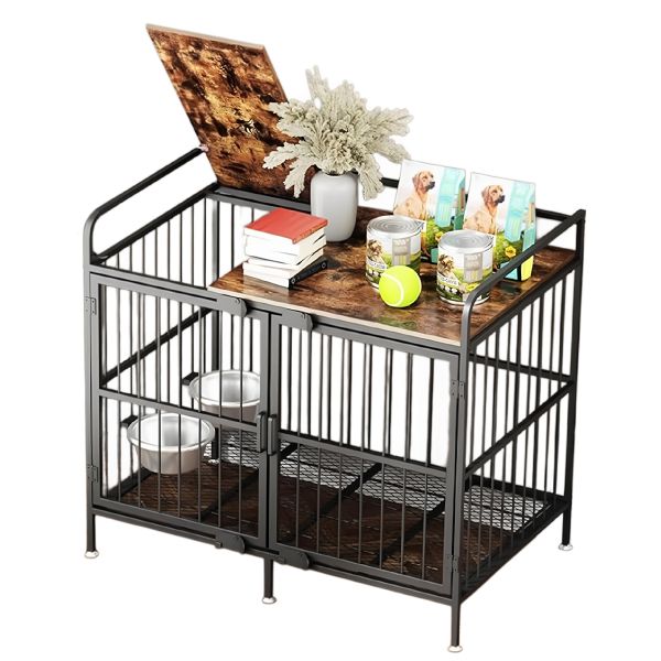Dog Crate Furniture Dog Cages for Indoor Pet Cage large with Storage Table