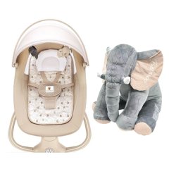 Belecoo Elephant Pillow &amp; 3 in 1 Multi Function Bassinet Electric Swing Set