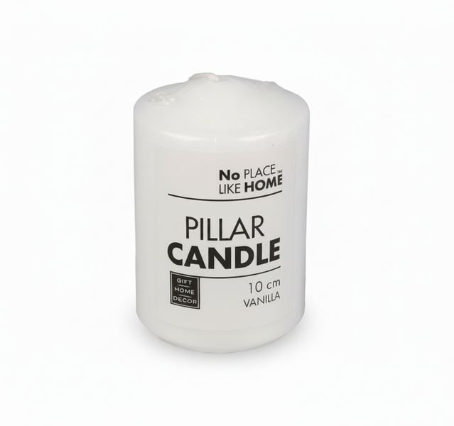 No Place Like Home Scented Round Pillar Candle 10 cm x 7 cm - White