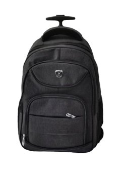 Nexco Aluminium Handle Trolley Backpack 17" Laptop Bag - Dark Grey