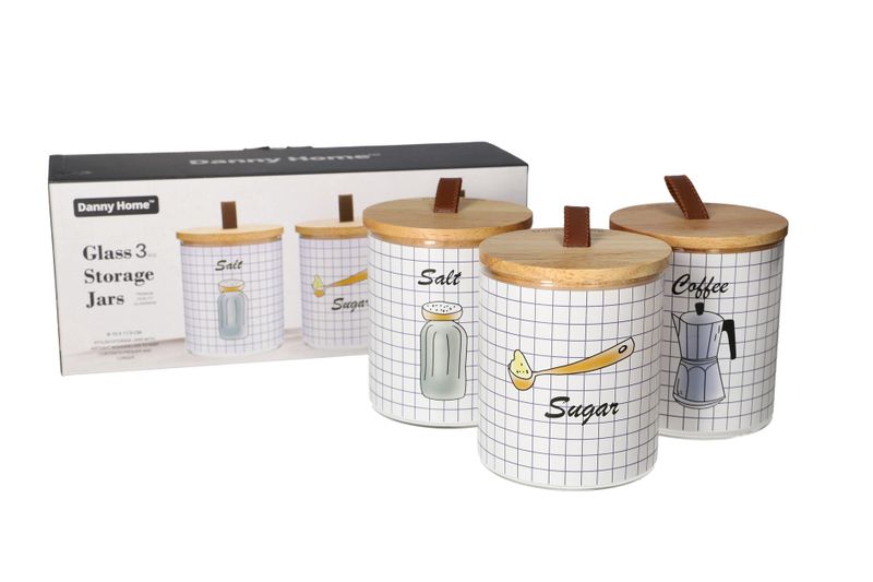 Danny home Salt/Coffeee/Sugar Storage Jars