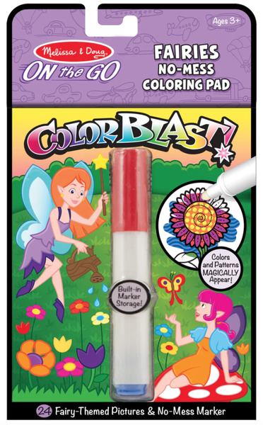 Melissa &amp; Doug On the Go Colour Blast (No-Mess Coloring Pad) - Fairies