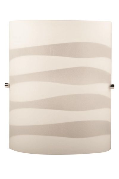 Wall Bracket with Polished Chrome Clips and Patterned Glass