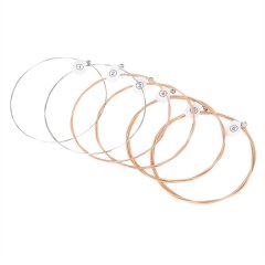 Shuffle Folk Rust-Resistant Carbon Steel Red Copper Guitar String - 6 Piece