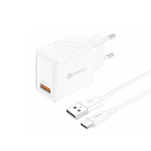 Foneng 18W Fast Charger USB to Micro/Type-C/Lightning Cellphone Charger