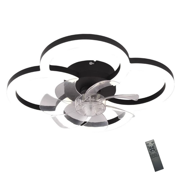 Simple and stylish four leaf clover ceiling fan with LED and remote control