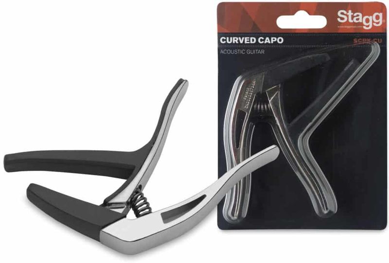 STAGG Curved "Trigger" Capo for Acoustic / Electric Guitars