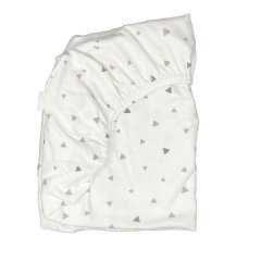 little acorn | Triangles Cot Fitted Sheet - Camp Cot (66x95cm)
