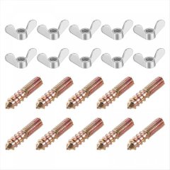 M6 Wing Nuts 20Pcs &amp; M6X30Mm Hanger Bolt Double Headed Screw 20Pcs