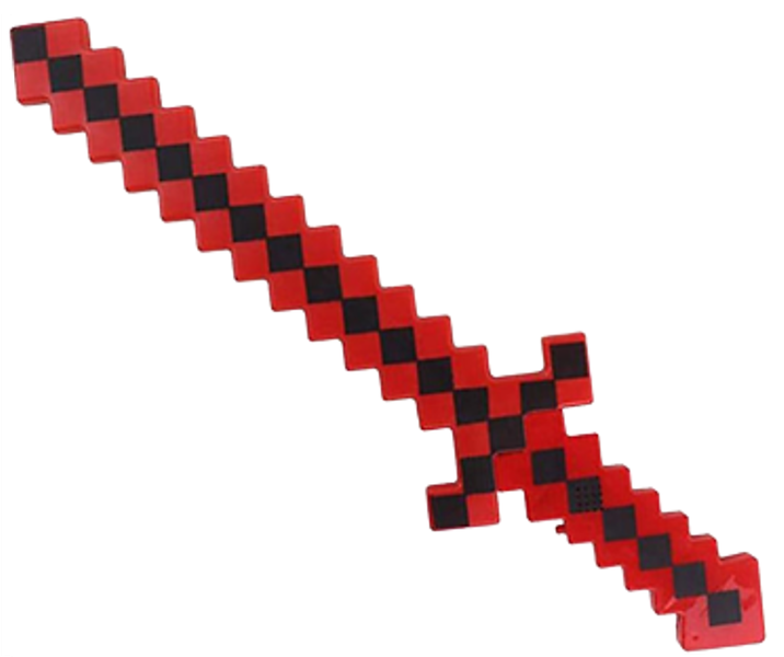 Flashing Light Up 8 Bit Pixel Toy Sword with Sound Effects