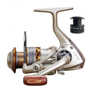 Double Spinning Wheel Wooden Handshake 12+1BB Spinning Fishing Professiona