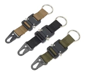 Ex-Tactical Keychain Key Holder Nylon Belt -Webbing Key Clips Buckle
