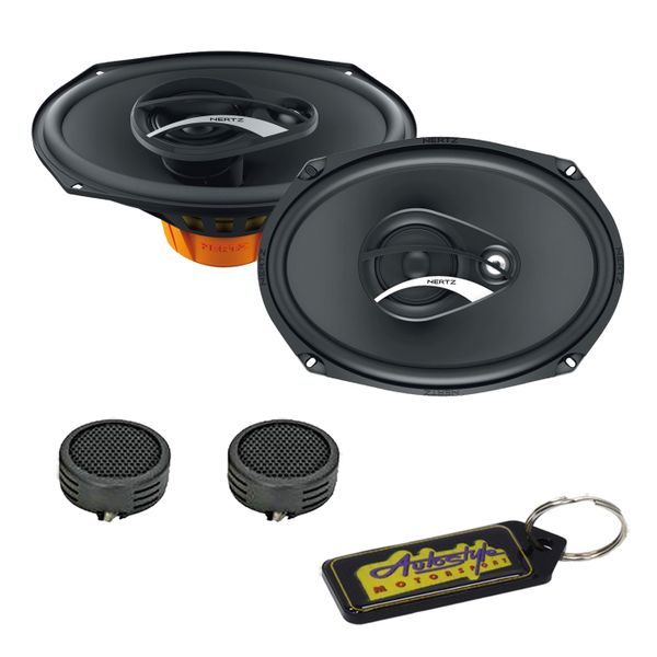 Hertz Dieci Series 6x9" 180w 2-Way Car Speakers &amp; Evo Tweeters &amp; Key Holder