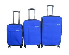 Blue Star Expandable Luggage Set, Spinner Wheels - Royal Blue - 3 Piece