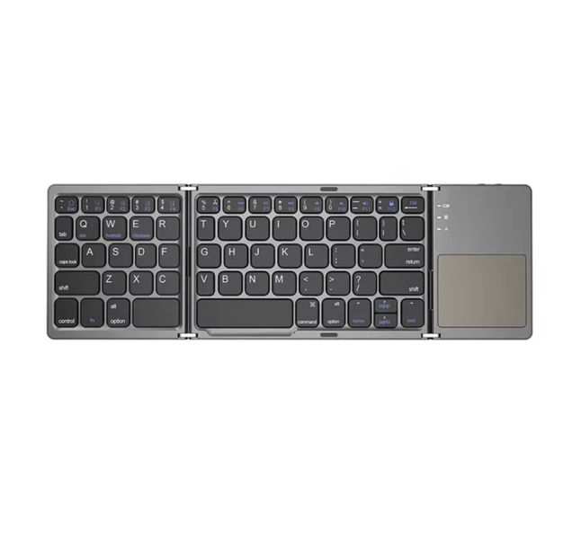 NEPZ Ultra-Thin Folding Bluetooth Keyboard with Touchpad