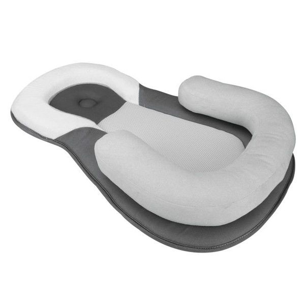 Baby Sleep Pillow 2 in 1 Anti Rollover Shape Pillow - White Grey