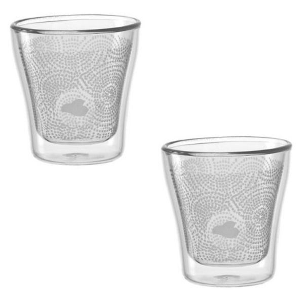 Leonardo Tumblers Clear Glass Double-Wall for Hot &amp; Cold Drinks DUO 85ml x2