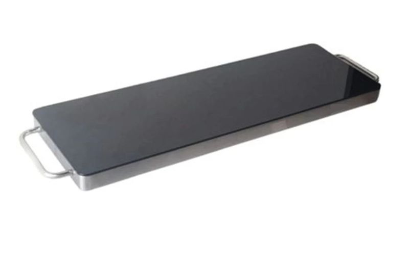 Electric Food Warming Tray Stainless Steel &amp; Glass Surface