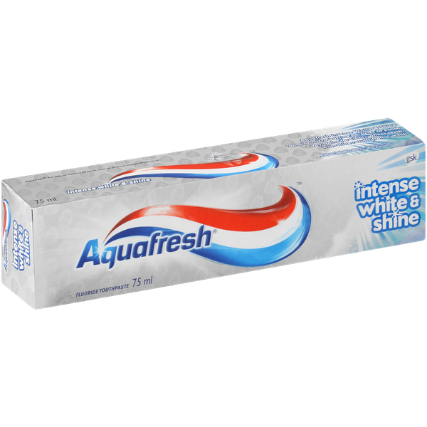 Aquafresh Intense White and Shine Toothpaste 75ml x12