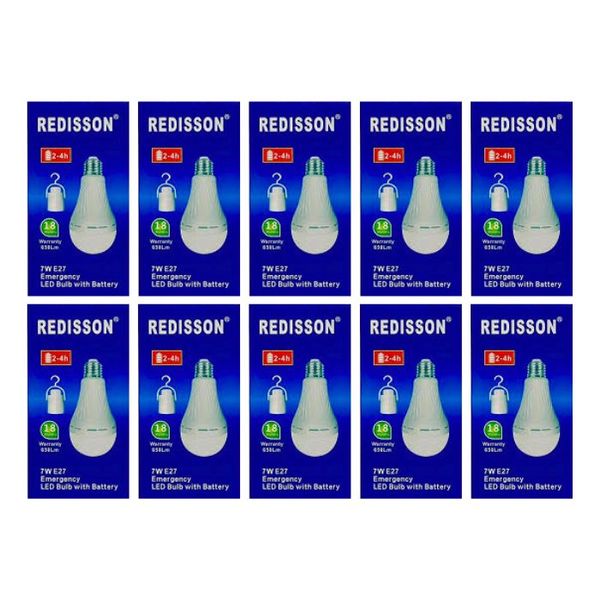 7W LED Light Bulbs E27 Warm White Battery Backup &amp; Energy Efficient 10 Pack
