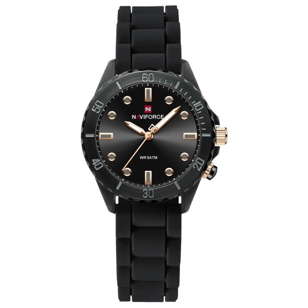 Naviforce Marbella Women's Sport Analogue Rubber Strap Ladies Watch Gold
