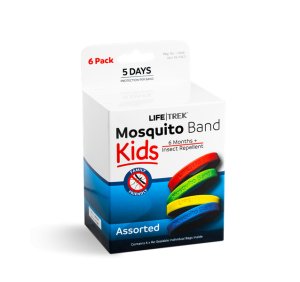 Lifetrek DEET Free Mosquito Repellent Kids Wrist Band Plain 6 Pack