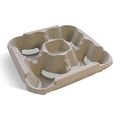 GreenHome 4 Compartment Recycled Paper Coffee Cup Holder - 180 units per pack