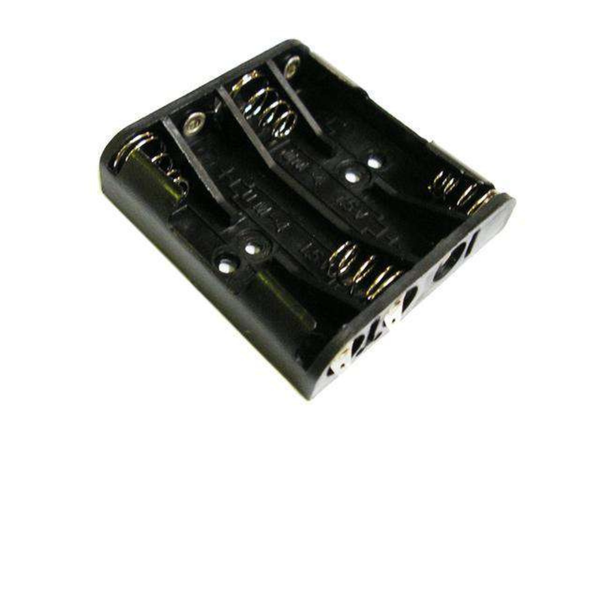 UM4X4 FLAT - Flat Battery Holder with Snap Terminal for 4 x AAA