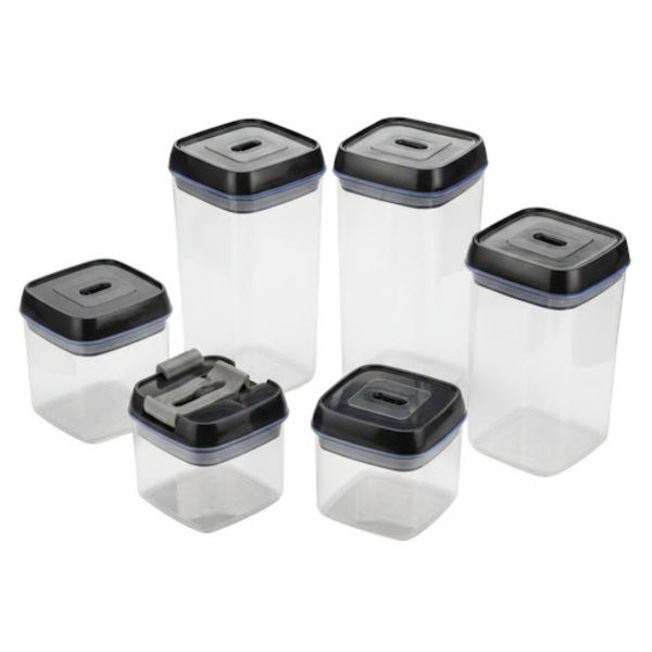 SMTE Airtight Food Storage Container 6 Piece Set BPA Free - Clear