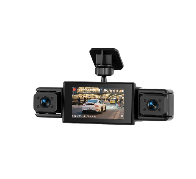 Full HD 1080P 4-Lens Car DVR with Night Vision, Motion Detection