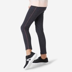Domyos Girls' Basic French Terry Cotton Warm Leggings