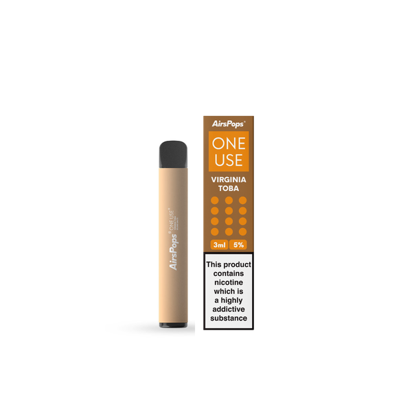 AirsPops - Disposable Vape - Virginia Toba - 5% Nic Salts
