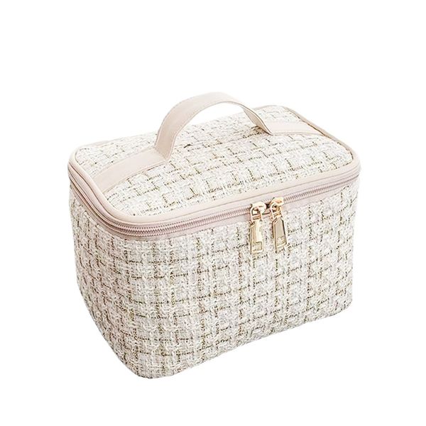 Toiletry Bag Travel Makeup Cosmetic Bag with Handle for Women Girl Elegant