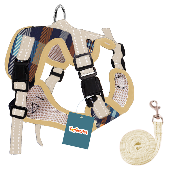 TopikaPet - Adjustable Cat Harness and Leash Set for Walking and Safety