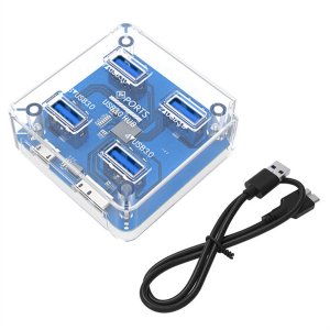 4XUSB3.0 Splitter HUB Laptop Desktop Computer Hub,Square Model
