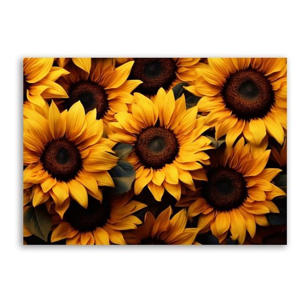 Big Dark Sunflowers Canvas Floral Wall Art