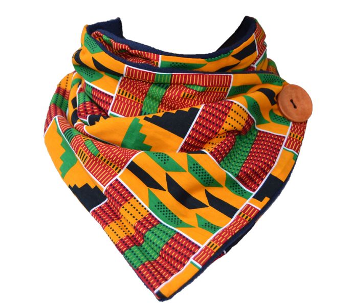 Neck warmer - Ankara Kente with Fleece Women's Neck Warmer - Kente # 3