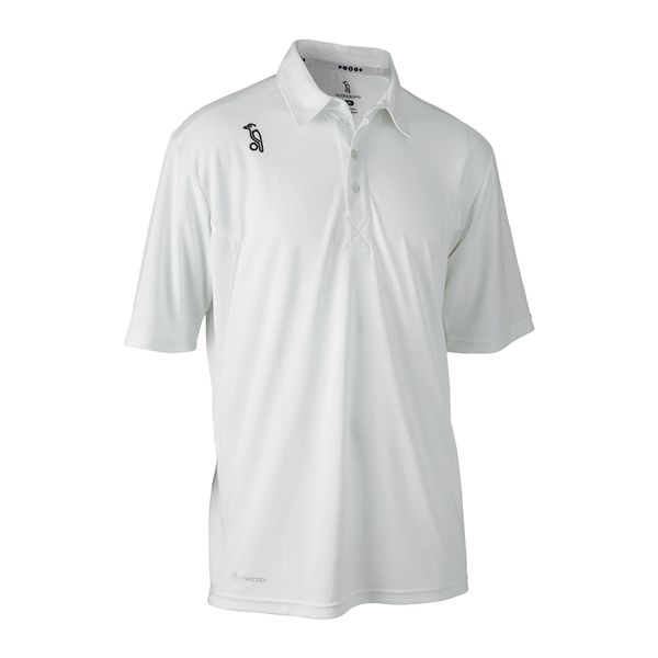 Kookaburra Junior Cricket Pro Active Short Sleeve Shirt - White