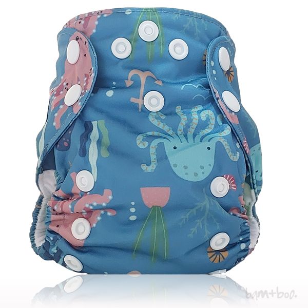 Newborn All-In-One Nappy - Octopus