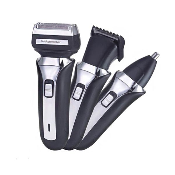 Multifunctional 3 in 1 Electric Shaver with Hair Clipper and Nose Trimmer