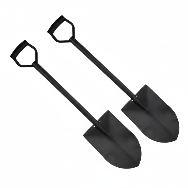Macki Forge Round Nose Shovel - Heavy-Duty Steel for Gardening &amp; - 2 Pack