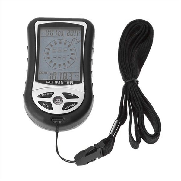 Multifunctional Digital Altimeter Black Lcd Digital Compass