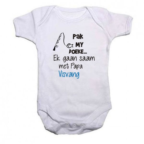Qtees Africa -Pack my doeke, ek gaan saam met pa visvang baby grow