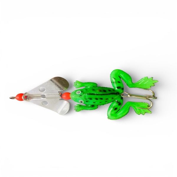 21 Pieces Soft Rubber Frog Fishing Lure With a Spinner Blade