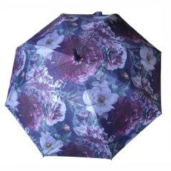 Large - Floral Print - Travel Umbrella with Round Handle.
