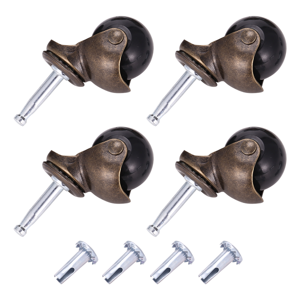 1.5Inch Ball Casters Wheels for Furniture Casters Set of 4 with 8 x 38mm Mo